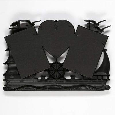 Фоторамка пластик на 3 фото 10х15, 12х12 см "Корабль" чёрная 25х40 см