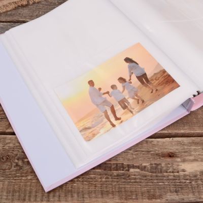 Фотоальбом на 200 фото 13х18 см "Цветочный" в коробке, сереб.обводка МИКС 29,5х23,5х5,5 см