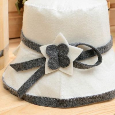 Шапка для бани женская с аппликацией (эконом)