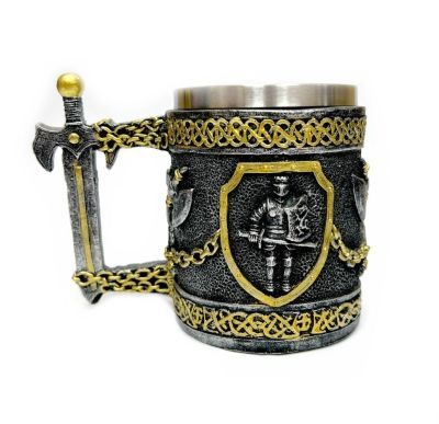 Кружка металлическая "Рыцарь-2" (объем 450 мл)