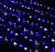 Гирлянда "Дождь" уличная (Ш:2 м, В:3 м, LED 800 шт., нить темная, бело-синий)