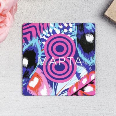 Магнит «Перья», 7 х 7 см