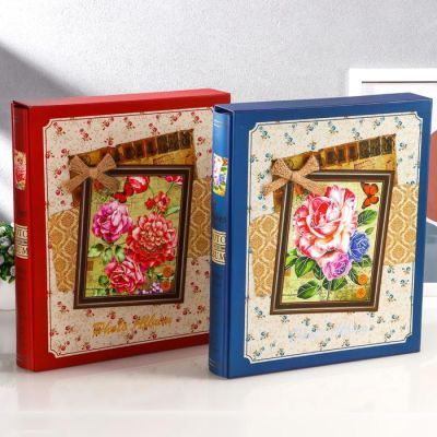 Фотоальбом на 400 фото 10х15 см "Пышные пионы" в коробке МИКС