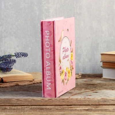 Фотоальбом на 200 фото 10х15 см "Птичьи трели и цветы" в коробке МИКС 26,5х20,7х5,5 см