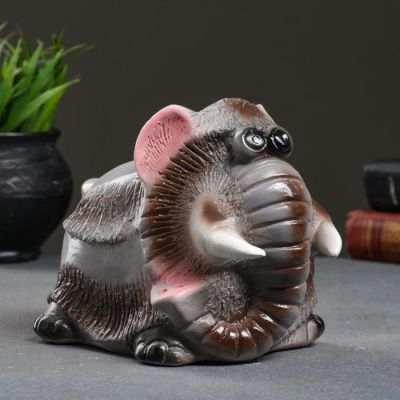 Копилка "Мамонт" серый, 19х13х15см