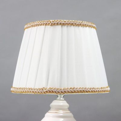 Настольная лампа 16778/1 E14 40Вт бело-золотой 11х11х38 см