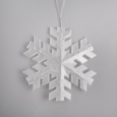 Гирлянда «Нить» 2 м с насадками «Снежинка матовая», IP20, прозрачная нить, 36 LED, свечение белое, 220 В