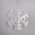 Гирлянда «Нить» 2 м с насадками «Снежинка матовая», IP20, прозрачная нить, 36 LED, свечение белое, 220 В