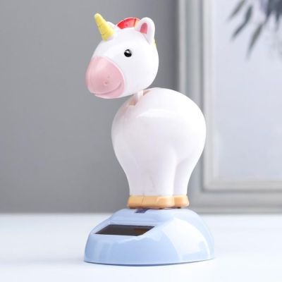 Маятник пластик от солнечной батареи "Единорог с радужной гривой" 11х6,5х5 см