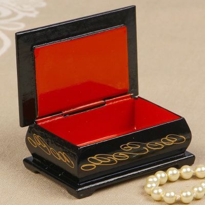 Шкатулка «Белые пионы», 6×9 см, лаковая миниатюра