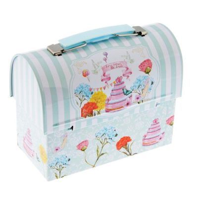 Копилка металл сундучок "Торт" 13,5х17,2х8,2 см