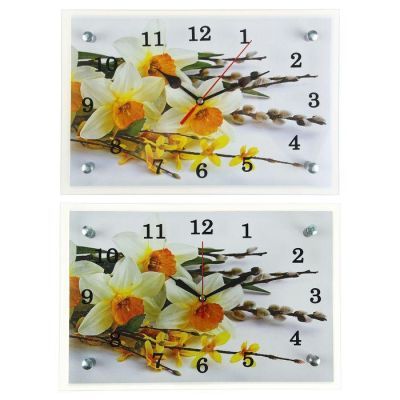Часы настенные, серия: Цветы, "Первые цветы", 20х30  см, микс