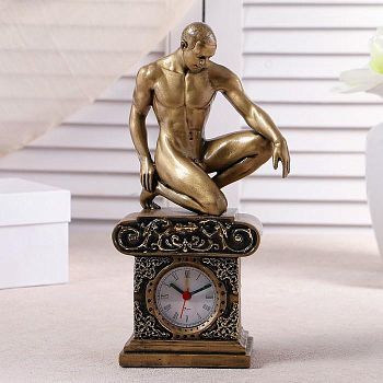 Часы настольные "Атлет", цвет золото, 26.5х11.5х7.5 см