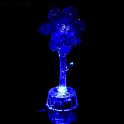 Сувенир "Цветочек со стразами" с подсветкой (6,5х12см)