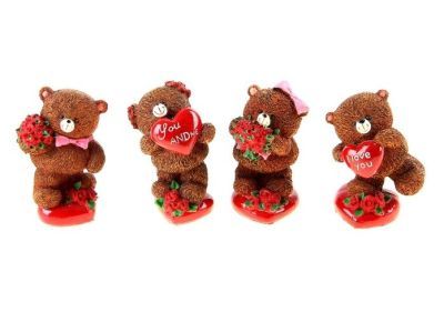 Сувенир "Мишка-милашка" на подставке (6 х 7,5 х 9 см)