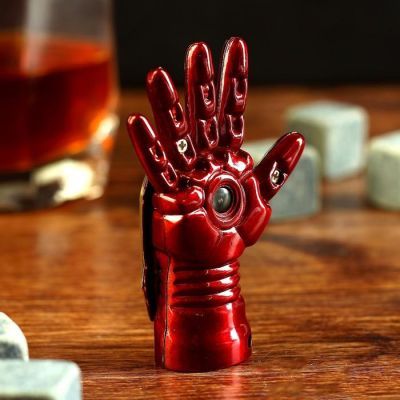 Зажигалка электронная "Рука", USB, спираль, бордовая, 2х5х7.5 см