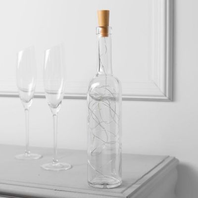 Гирлянда «Нить» 2 м роса с пробкой, IP20, серебристая нить, 20 LED, свечение белое, LR44х3