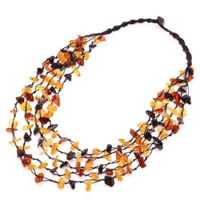 Бусы Янтарь "Каскад" арт.НЯН-п509