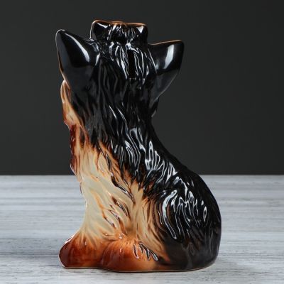 Копилка "Йорк", глазурь, коричневый цвет, 22 см