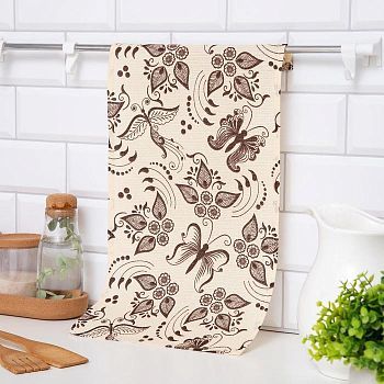 Полотенце «Доляна» Butterfly 25х50 см, 100% хл., вафельное полотно 160 г/м2