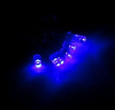 Гирлянда уличная УМС "Бахрома" (Ш:3 м, В:0,6 м, нить силикон, синий)