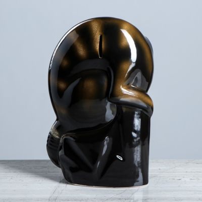 Копилка "Лемур", глазурь, коричневый цвет, 28 см