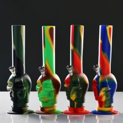 Бонг "Череп камуфляж" 8х26 см, микс