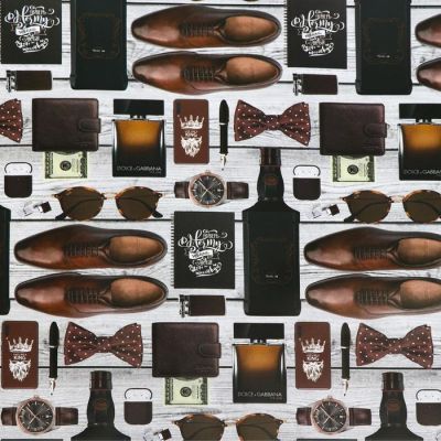 Бумага упаковочная глянцевая "Мужской набор", 0,5 х 0,7 м