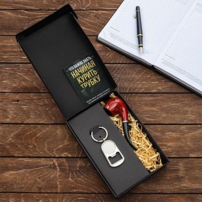 Подарочный набор с трубкой для курения "Лучший  из лучших", 17,7 х 11,9 см.