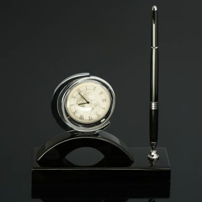 Набор настольный 2в1 (ручка, часы)