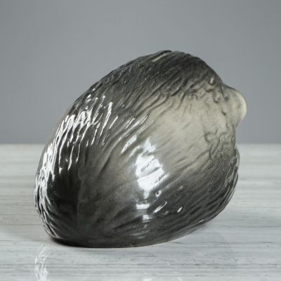 Копилка "Ёжик", глазурь, серый цвет, 11 см