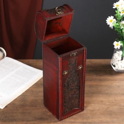 Шкатулка дерево под бутылку "Цветение" 34х12х12,5 см