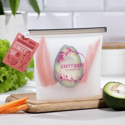 Силиконовый пакет-контейнер "Цветущего настроения", 500 мл