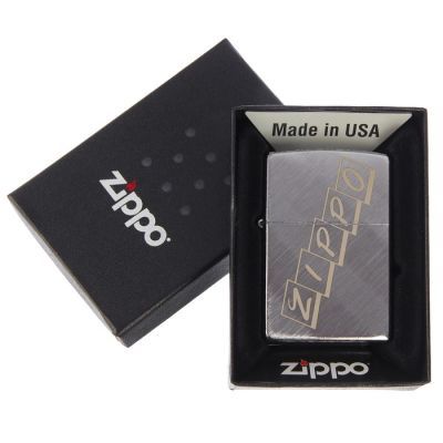 Зажигалка ZIPPO 28182 Classic с покрытием Brushed Chrome