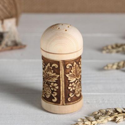 Солонка "Птенчик" (перец), 4х9 см, береста