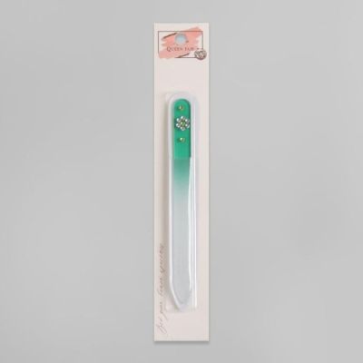 Пилка стеклянная для ногтей «Цветок», 12 см, цвет МИКС