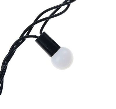 Гирлянда уличная "Метраж" с насадкой "Шарики" (d=1,5 см, 10 м., бело-синий)