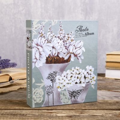 Фотоальбом на 80 фото 10х15 см "Нарисованный букет" в коробке МИКС 23х19х5,2