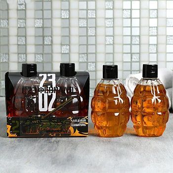 Набор "С 23 Февраля" гель для душа граната аромат парфюма, шампунь граната аромат парфюма