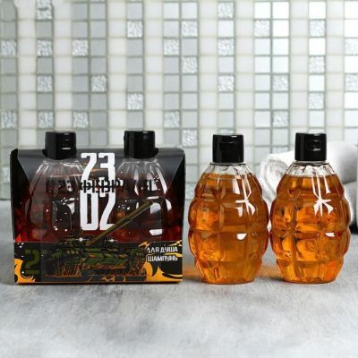 Набор "С 23 Февраля" гель для душа граната аромат парфюма, шампунь граната аромат парфюма