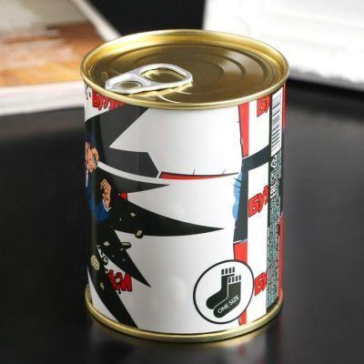 Носки в банке "Супер-геройские носки" (мужские, цвет черный)