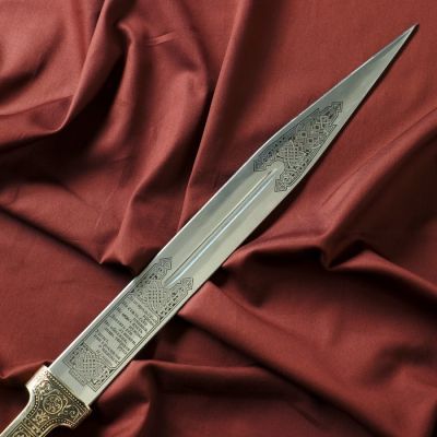 Кинжал сувенирный "Рагдан" кожа, мельхиор