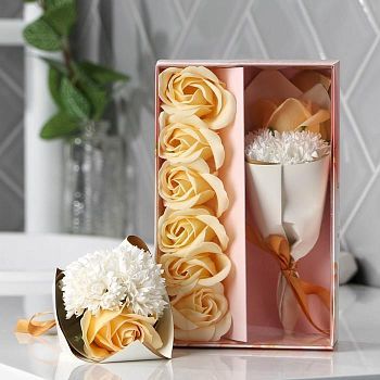 Набор «8 Марта» мыльный букет, мыльные цветочки