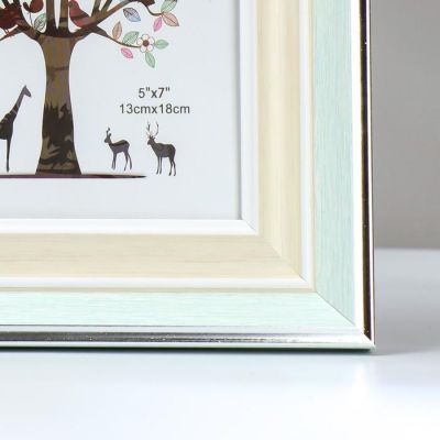 Фоторамка пластик 13х18 см "Светлая бирюза и сливки" 24,7х19,6х2 см