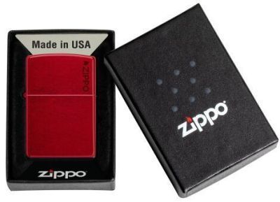 Зажигалка ZIPPO 21063ZL Logo с покрытием Candy Apple Red