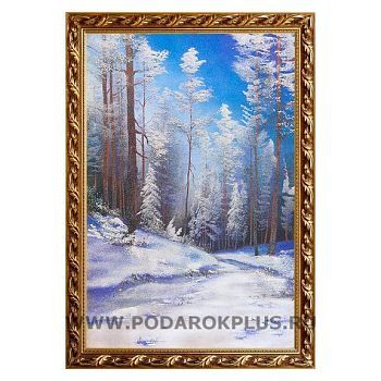 Картина "Зимний лес" багет №126 (40х60 см)