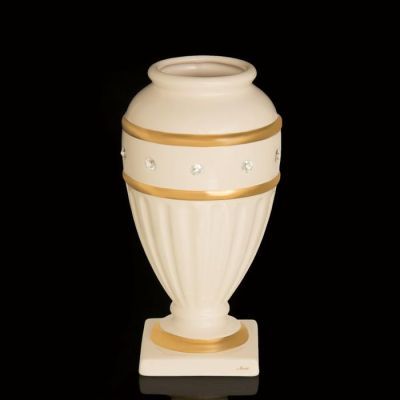 Ваза "Слана" белая со стразами Swarowski