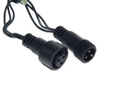 Гирлянда уличная "Бахрома" (Ш:4 м, В:0,6 м, нить тёмная, моргает, RGB)