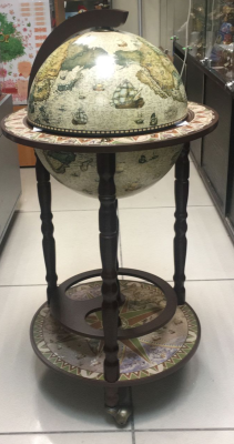 Глобус-бар напольный №95, диаметр сферы 33 см