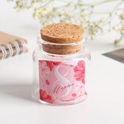 Баночка с пожеланиями «8 Марта», 5.3 х 6 см